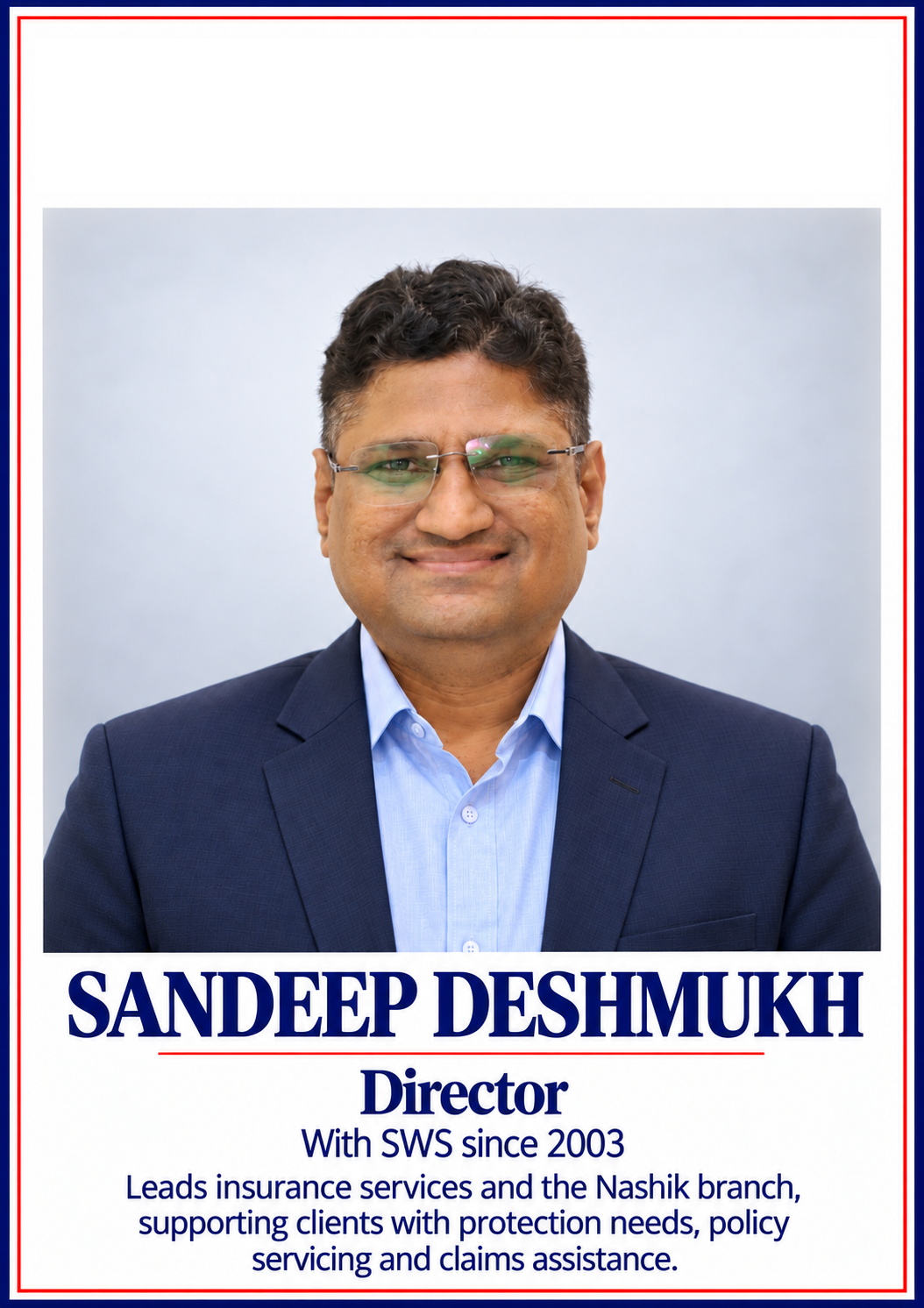 Mr. Sandeep Deshmukh, Director, SWS Fintech Services